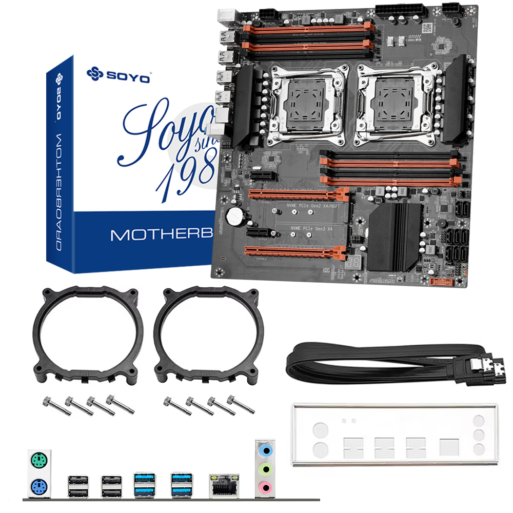 SOYO X99 Çift Oyun Anakartı E5 - Dual Lga2011-3 Server Motherboard Combo incelemesi ve fiyatı